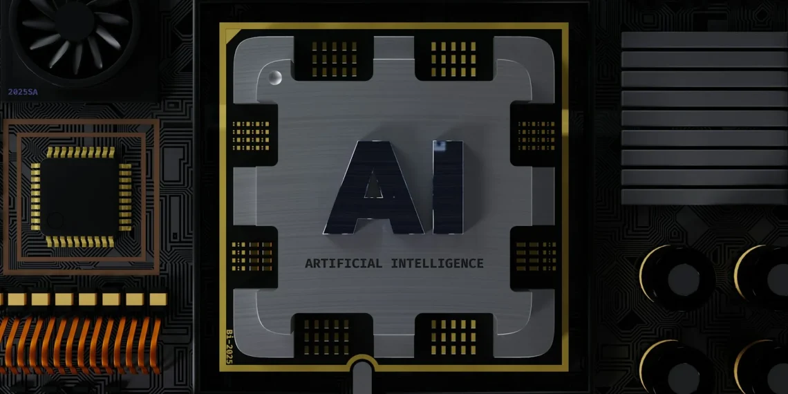 a computer chip with the letter ai on it